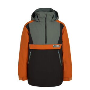 Chlapecká lyžařská bunda protest isaact zelená/oranžová 140