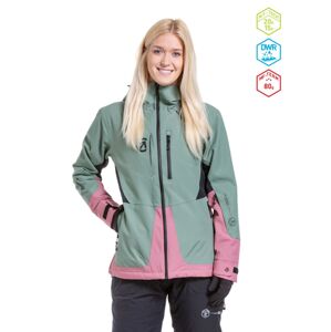 Dámská snb & ski bunda meatfly gaia zelená/růžová xs