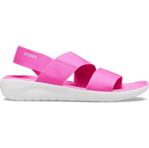 Dámské sandály crocs literide stretch růžová/bílá 36-37