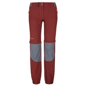 Dámské technické outdoorové kalhoty kilpi hosio-w tmavě červená 34