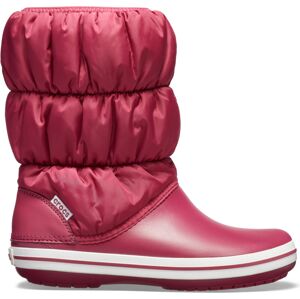 Dámské zimní boty crocs winter puff boot granátově červená/bílá 34-35