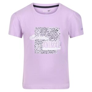 Dětské bavlněné tričko regatta bosley v světle fialová 122_128