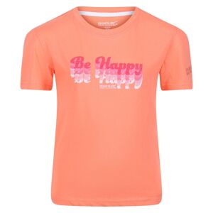 Dětské bavlněné tričko regatta bosley v světle oranžová 134_140
