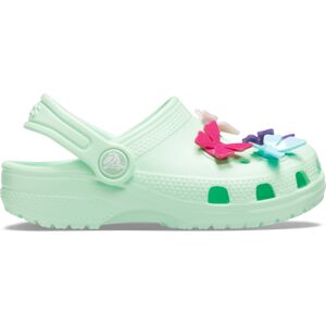 Dětské boty crocs classic butterfly charm clg mentolově zelená 32-33