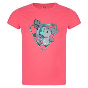Dívčí bavlněné tričko kilpi albion-jg růžová 110-116