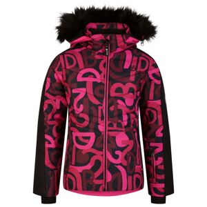Dívčí lyžařská bunda dare2b ding růžová/černá 122-128