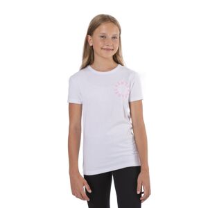 Dívčí triko s krátkým rukávem leoni sam 73 bílá 152