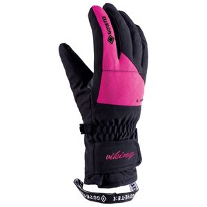 Dámské lyžařské rukavice viking sherpa gtx černá/růžová 8