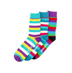 Meatfly ponožky dark small stripe socks - s19 triple pack l/xl
