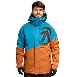 Pánská bunda meatfly snb & ski bang premium modrá/hnědá l