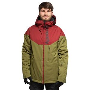 Pánská bunda meatfly snb & ski hoax premium zelená/červená m