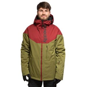Pánská bunda meatfly snb & ski hoax premium zelená/červená s
