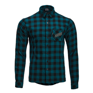 Pánská flanelová košile silvini farini zelená/černá 3xl