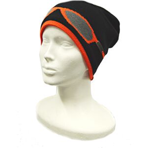 Pánská zimní čepice capu 2120 černá/oranžová
