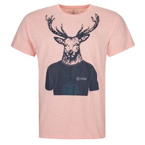 Pánské bavlněné tričko kilpi rizon-m světle růžová 3xl