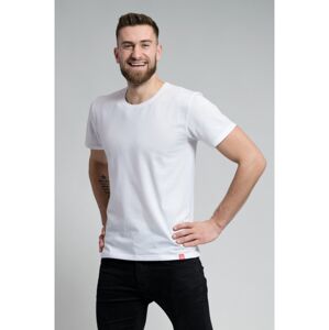 Pánské bavlněné triko cityzen s kulatým výstřihem bílá 4xl