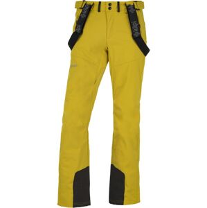 Pánské lyžařské softshellové kalhoty kilpi rhea-m žlutá s