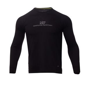 Pánské merino tričko s dlouhým rukávem 2117 luttra černá m