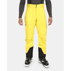 Pánské nepromokavé lyžařské kalhoty kilpi lazzaro-m žlutá xl