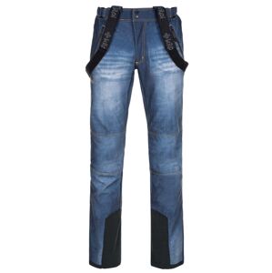 Pánské softshellové kalhoty kilpi jeanso-m modrá 3xl