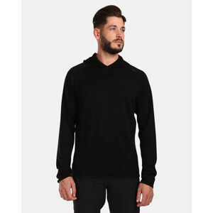 Pánský vlněný svetr s kapucí kilpi moseo-m černá s