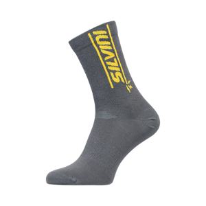 Unisex bikové ponožky silvini avella tmavě šedá/žlutá 36-38