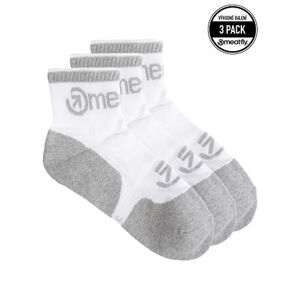 Unisex ponožky meatfly middle triple bílá s