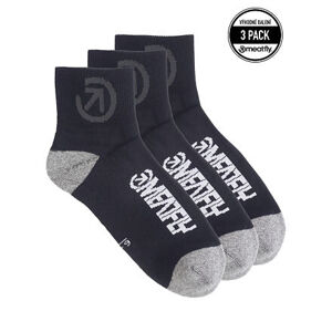 Unisex ponožky meatfly middle triple černá l