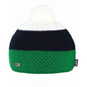 Zimní čepice capu 6311 bílá/modrá/zelená